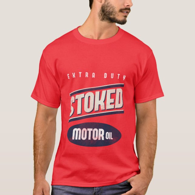 Fylld på med bränsle motorisk olje- tröja (Framsida)
