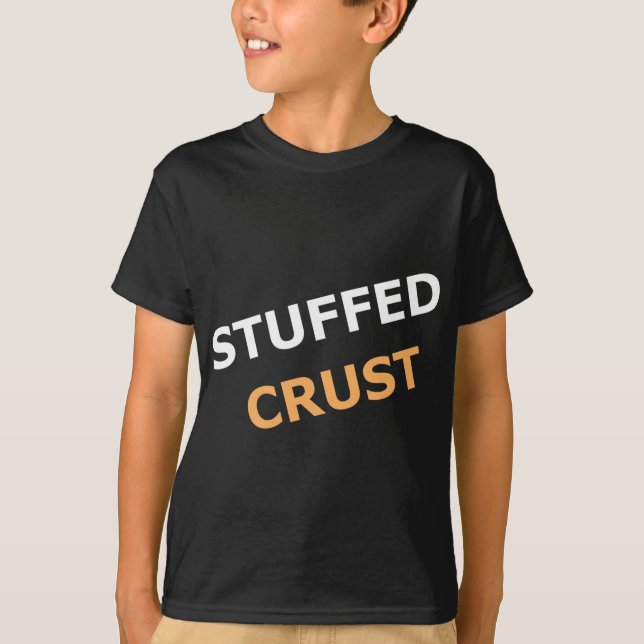 Fylld Pizza Crust för Pizza fläkt T Shirt (Framsida)