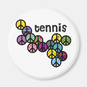 Fylld tennisfredssymboler magnet