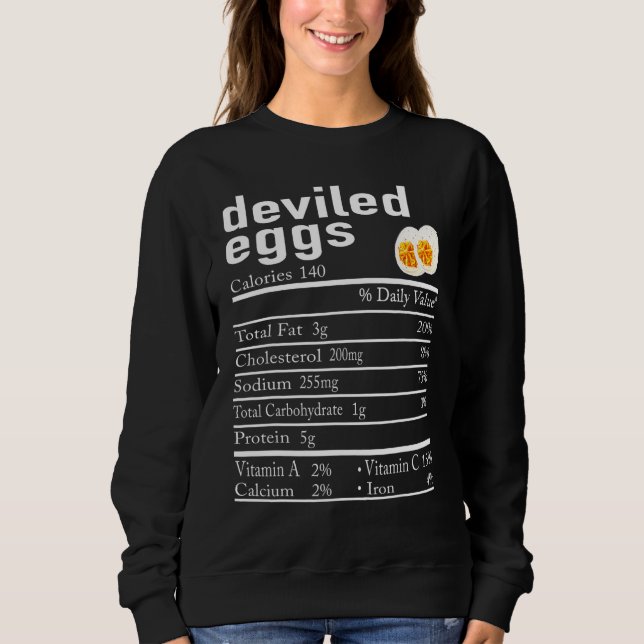Fyllda ägg näringsfakta Thanksgiving jul T Shirt (Framsida)