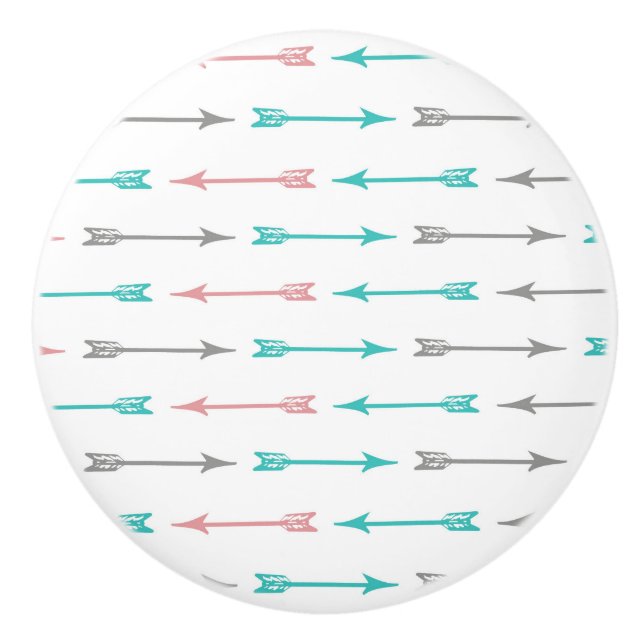 Fyllda pilar (Pil Mönster) - Blå Rosa Grått Knopp (Framsidan)