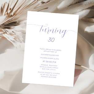 fyller 30 klassisk elegant födelsedag inbjudningar