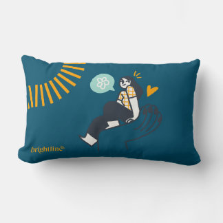 Fyllning - 13 x 21 tum marin med illustration lumbarkudde