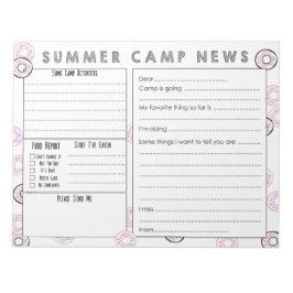 Fyllning i Camp Brev - Stationeriet i Cute Summer Anteckningsblock