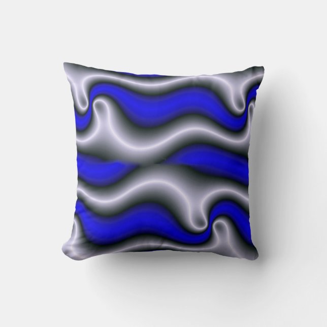 Fyllning i modern abstrakt stil, svart, vit och vi kudde (Framsida)