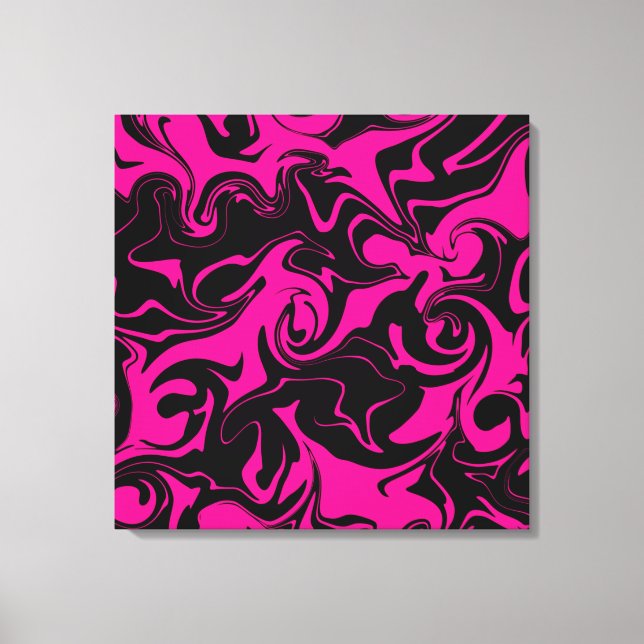Fyllning - Magenta och svart Canvastryck (Framsida)