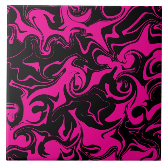 Fyllning - Magenta och svart Kakelplatta (Framsidan)