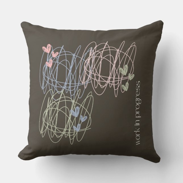 Fyllning med klotterdesign kudde (Framsida)