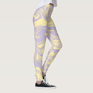 Fyllning - Pastellns Gult och Lila Leggings