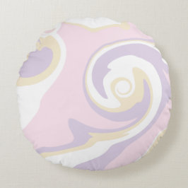 Fyllning - Pastellns Rosa, Gult och Lila Rund Kudde