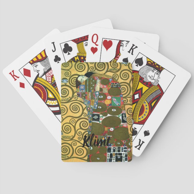 Fyllning (The Embrace) av Gustav Klimt Casinokort (Baksidan)
