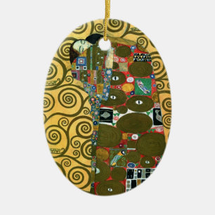 Fyllning (The Embrace) av Gustav Klimt Julgransprydnad Keramik