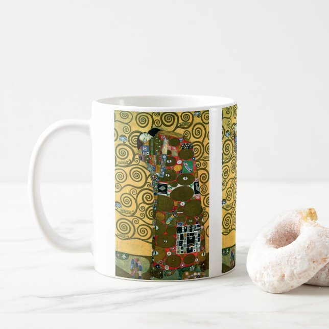 Fyllning (The Embrace) av Gustav Klimt Kaffemugg (Med munk)