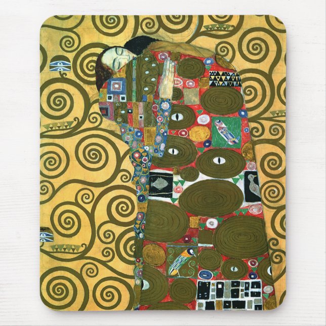 Fyllning (The Embrace) av Gustav Klimt Musmatta (Framsidan)