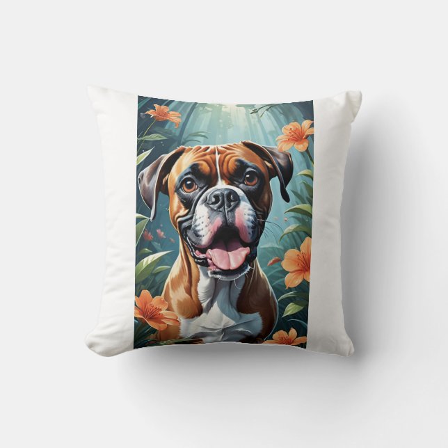 Fyllningsfyllning för Boxer Hund Kudde (Framsida)