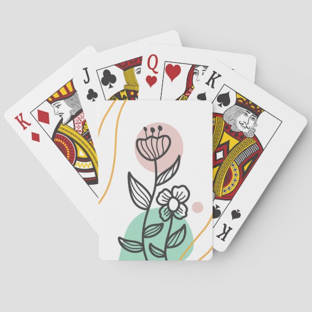 Fyllningslinje med abstrakt form casinokort (Baksidan)
