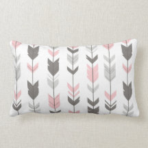 Fyllningspilarna Pillow - rosa och grått på vitt