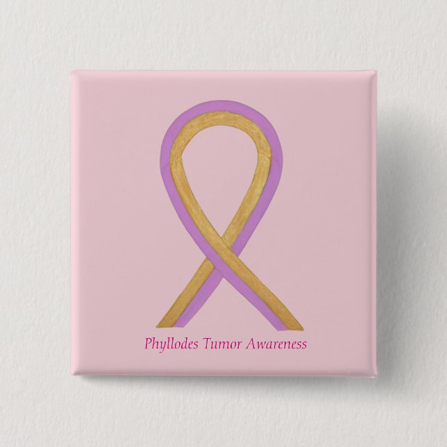 Fyllodes Tumor Awareness Ribbon Pin Buttons Knapp (Framsida)