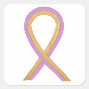 Fyllodes Tumor Awareness Ribbon Sticker Decals Fyrkantigt Klistermärke