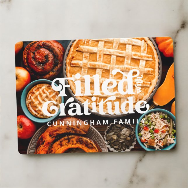 Fyllt med Gratitude Happy thanksgiving Card (Skapare uppladdad)