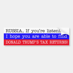 FyndDonalds Trump självdeklarationer Ryssland Bildekal