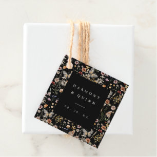 Fynden Moody Wildflower Butterfly Bröllopsgavor Gåvor Etiketter