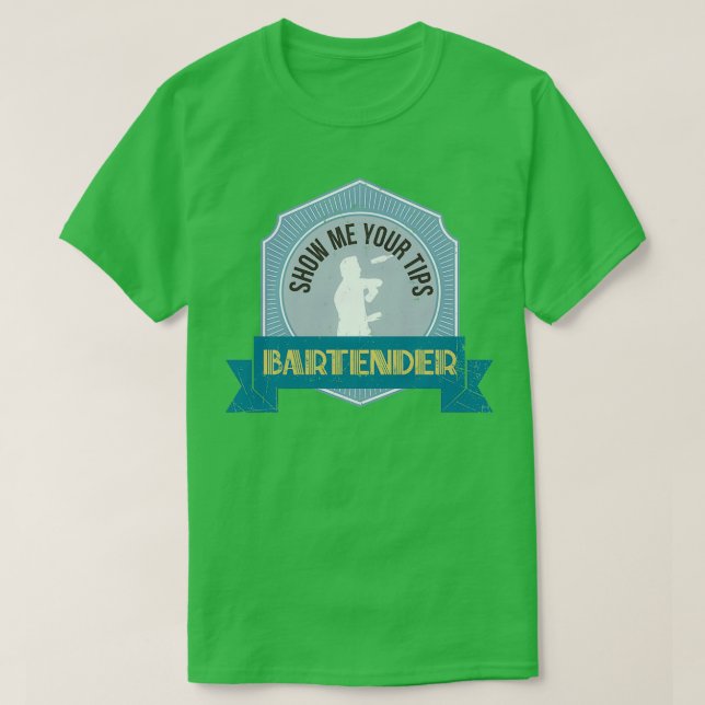Fynnig bartender-gåva från pub t shirt (Design framsida)