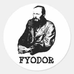 Fyodor Classic Round Sticker Runt Klistermärke