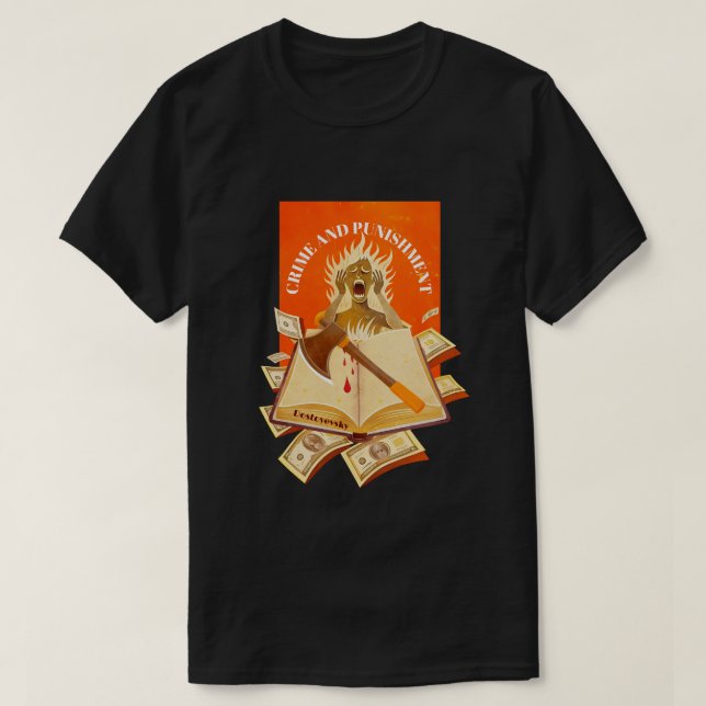 Fyodor Dostoevsky, brott och straff T Shirt (Design framsida)
