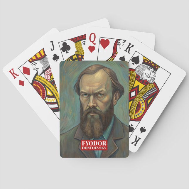 Fyodor Dostoevsky citerar ryska författare Casinokort (Baksidan)