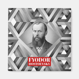 Fyodor Dostoevsky - Geometric elegant stil Magnet
