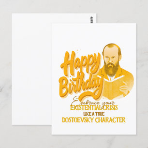 Fyodor Dostoevsky - Geometric elegant stil Vykort