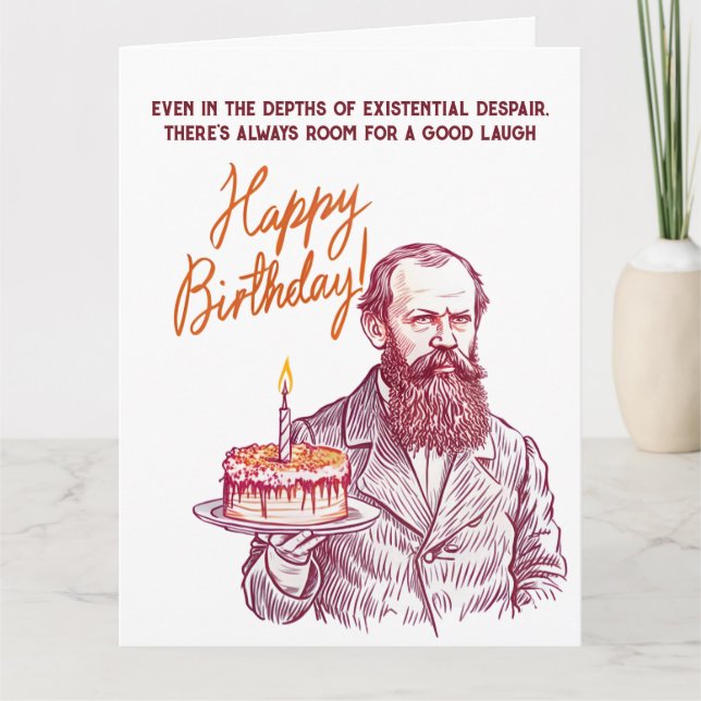 Fyodor Dostoevsky - Grattis på födelsedagen Kort (Framsida)