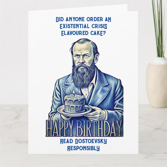 Fyodor Dostoevsky - Grattis på födelsedagen Kort (Framsida)