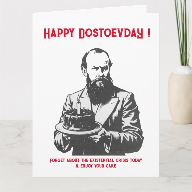 Fyodor Dostoevsky - Grattis på födelsedagen Kort (Framsida)