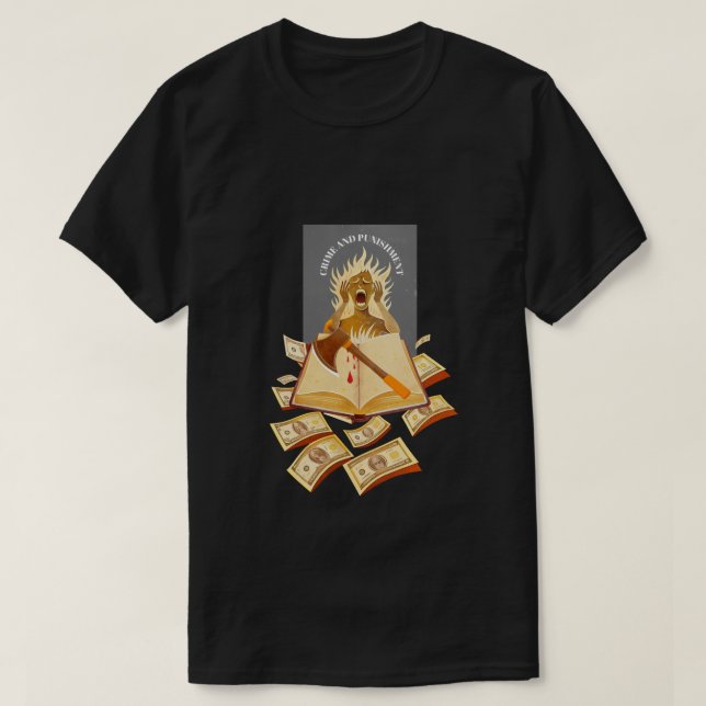 Fyodor Dostoevsky, offertbrott och straff T Shirt (Design framsida)