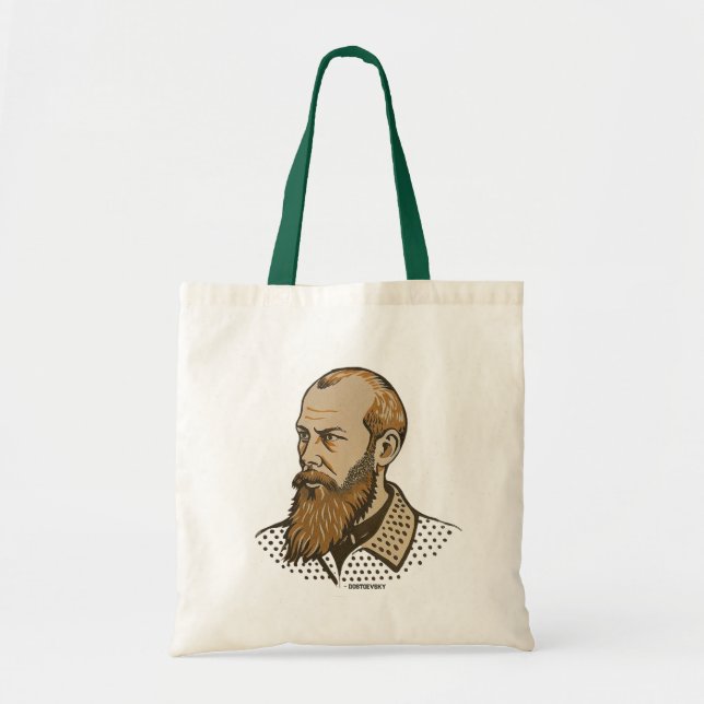 Fyodor Dostoevsky porträtt Tote Customize it! Tygkasse (Framsidan)
