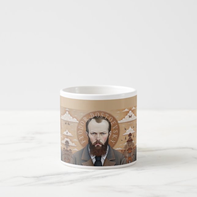 Fyodor Dostoevsky, Saint Dostoyevsky porträtt Espressomugg (Framsidan)