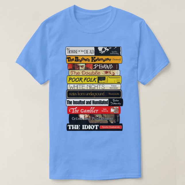 Fyodor Dostoyevsky Bokar Stack T Shirt (Design framsida)