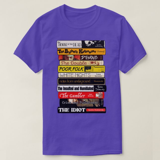 Fyodor Dostoyevsky Bokar Stack T Shirt (Design framsida)