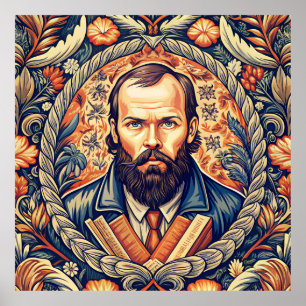 Fyodor Dostoyevsky - rysk litteratur Poster