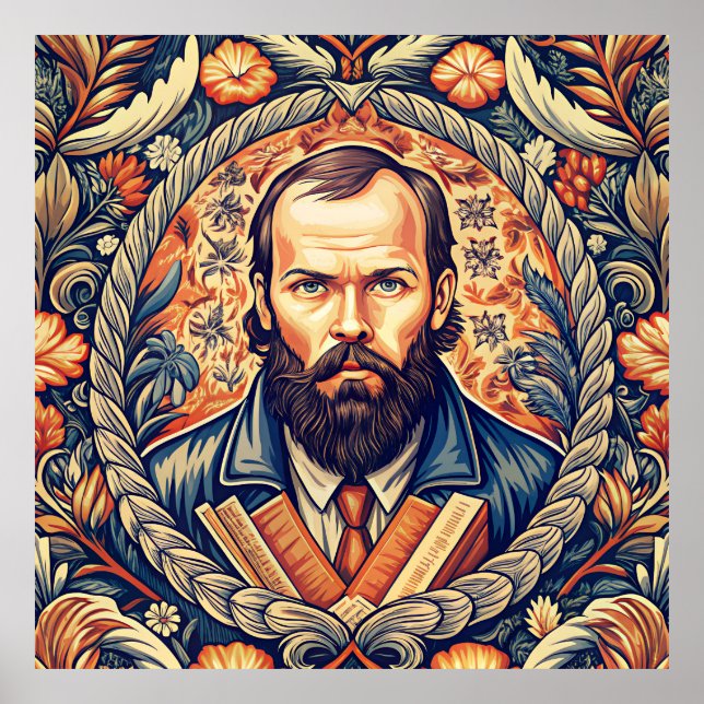 Fyodor Dostoyevsky - rysk litteratur Poster (Framsidan)