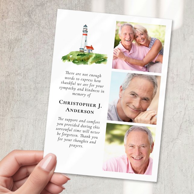 fyr 3 fotosympati - begravning tack kort (Skapare uppladdad)