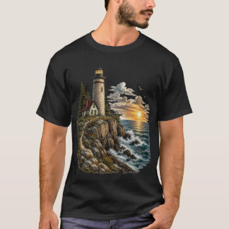 Fyr av vild kust – Vintage fyr T Shirt