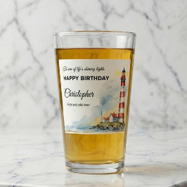 Fyr Födelsedag Lysande Ljus Personlig Glaskopp