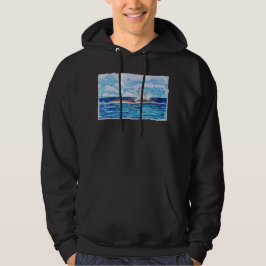 Fyr i blått hoodie