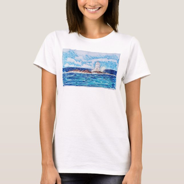 Fyr i blått t shirt (Framsida)
