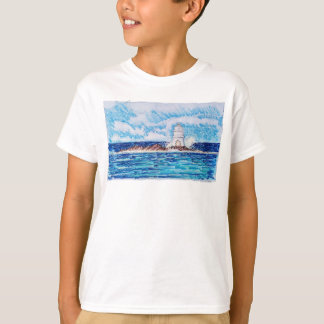 Fyr i blått t shirt