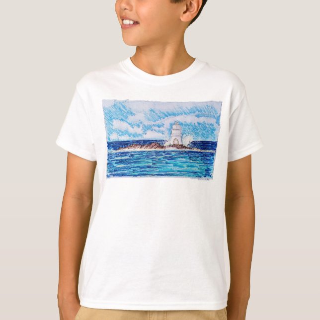 Fyr i blått t shirt (Framsida)