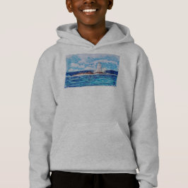 Fyr i blått t shirt